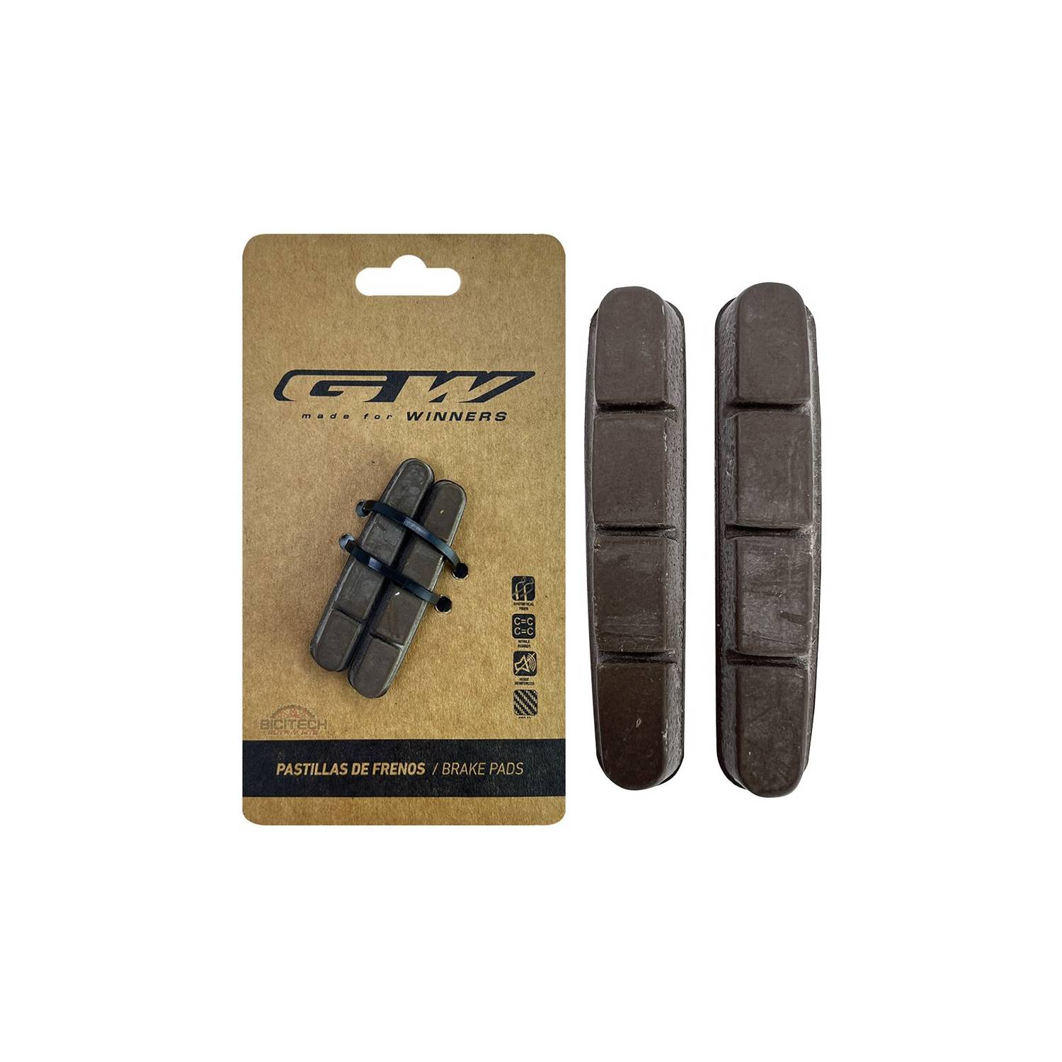 Taco para Freno GW Carreras R-501 55mm R/Carbon img #2