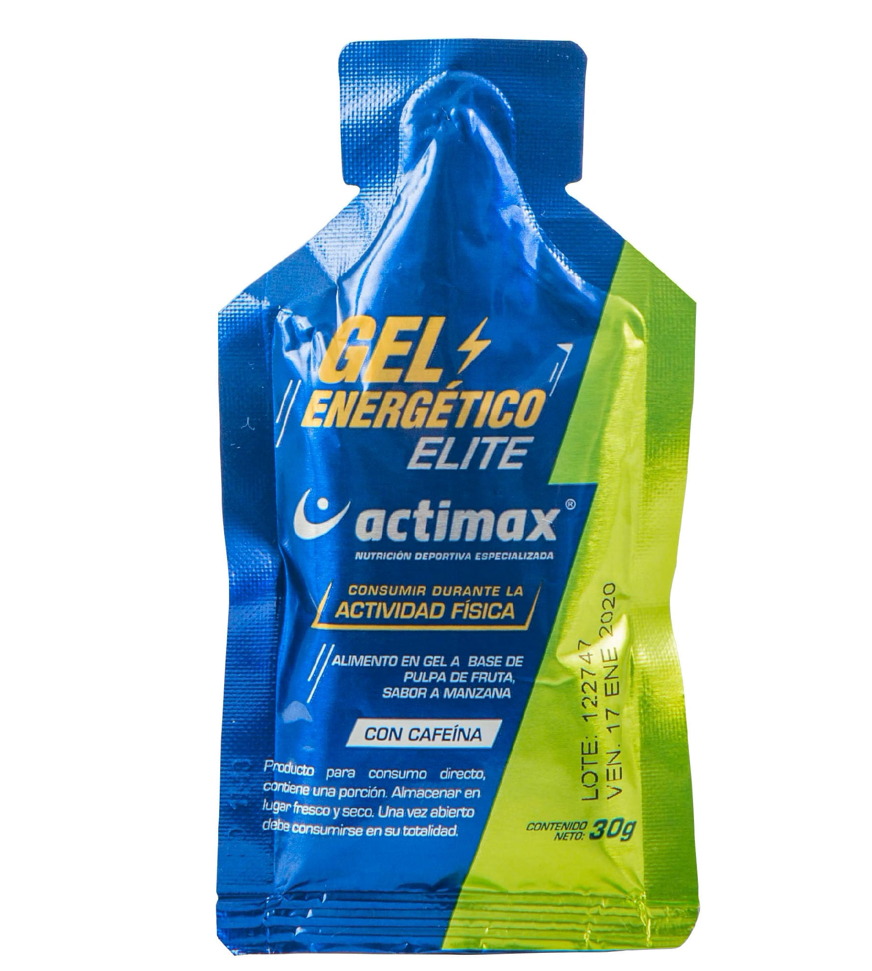 Gel Energético Sachets Actimax – Manzana Con Cafeína 25ml img #1
