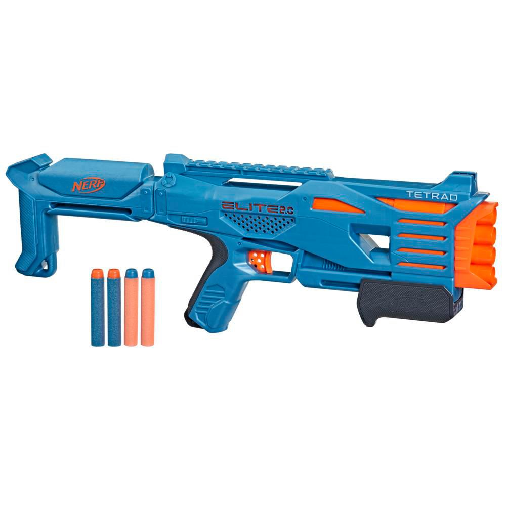 Lanzador Elite 2.0 Tetrad QS 4 Dardos NERF