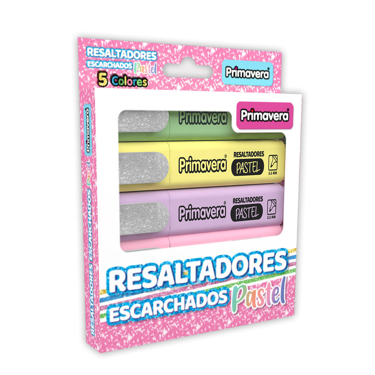 Resaltadores Glitter x 5 img #2