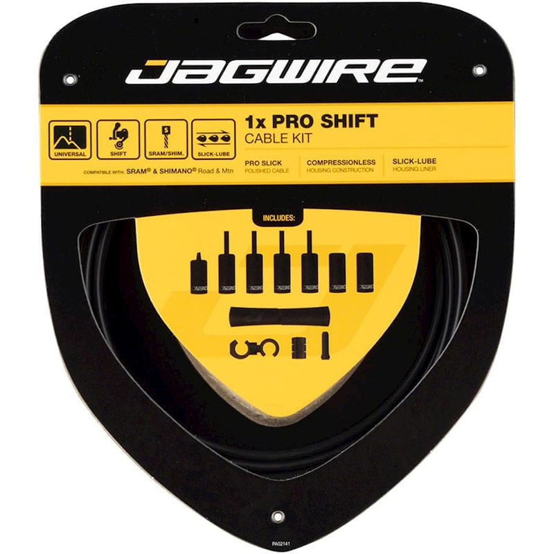 Kit Funda y Guaya de Cambios Jagwire PRO 1X Negro STEALTH img #1