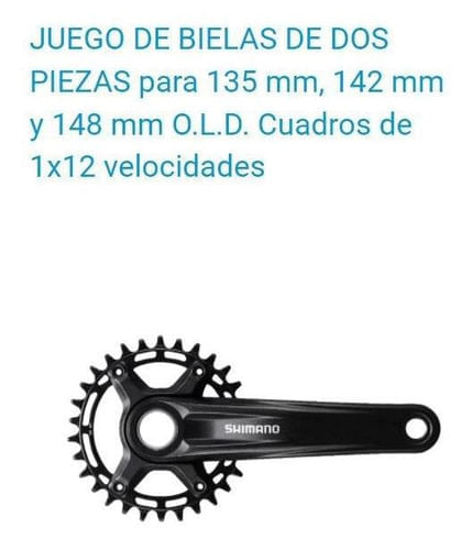 Juego de Bielas Shimano FC-MT510-1 32t 12V 170mm Sin Coro img #2