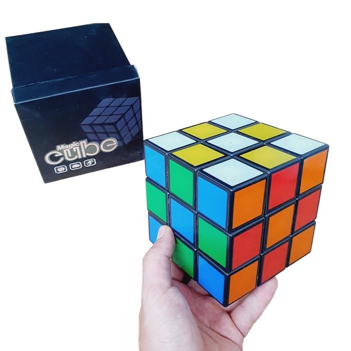 Cubo Rubik 3X3 Grande Magic Cube 10 Cm Gigante Negro Exito