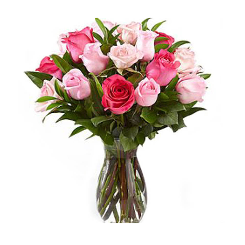 Jarrón de 24 Rosas Tonos de Mamá img #1
