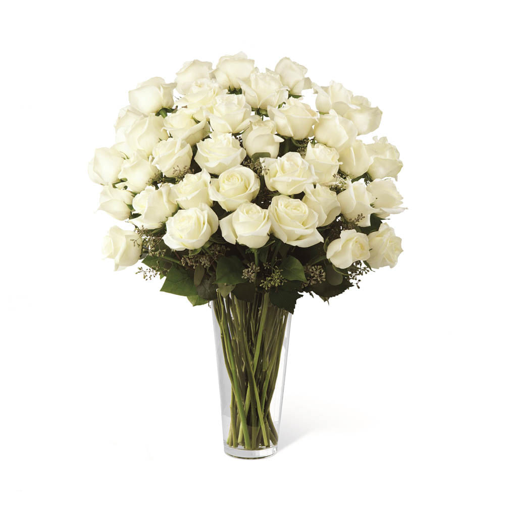 Jarrón de 36 Rosas Blancas img #1
