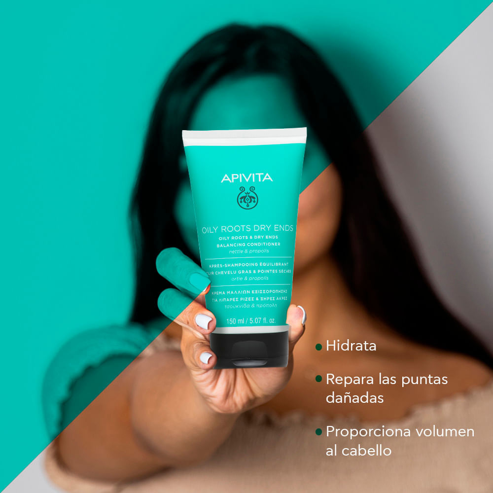 Acondicionador Oily Roots Dry End Balancing - Apivita img #4