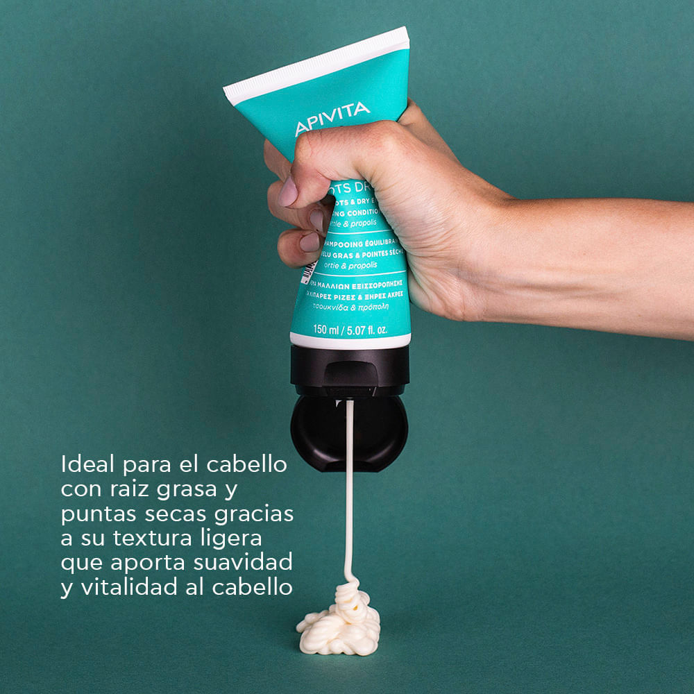 Acondicionador Oily Roots Dry End Balancing - Apivita img #3