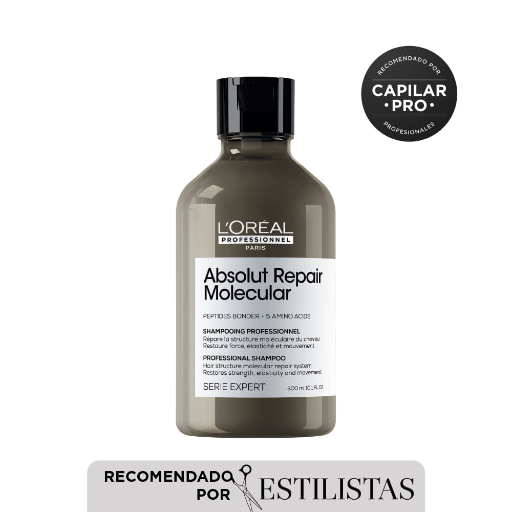 Shampoo reparador Absolut Repair Molecular para cabello muy dañado - Loreal Professionnel img #1