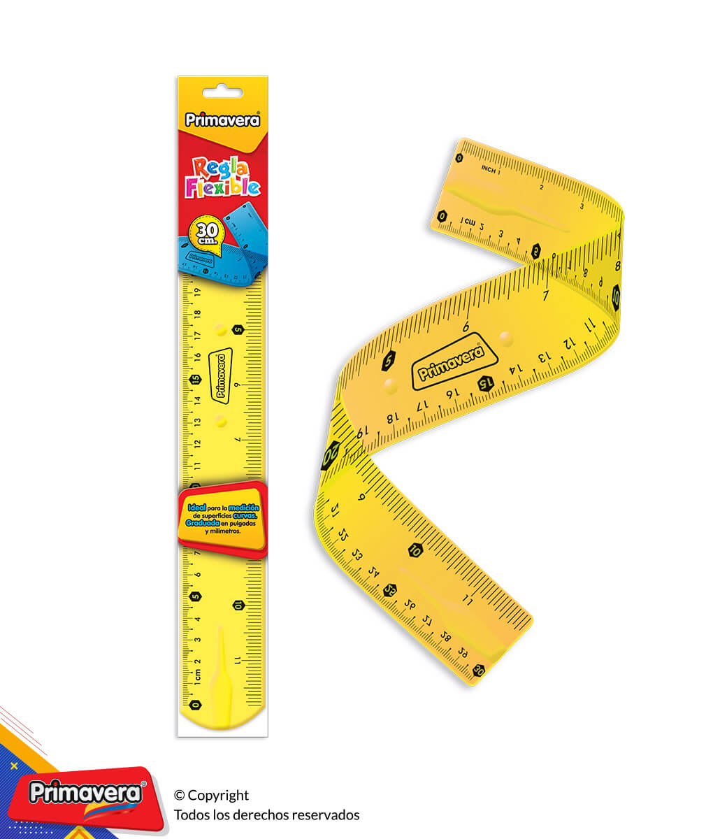 Regla Flexible Primavera Amarillo img #2