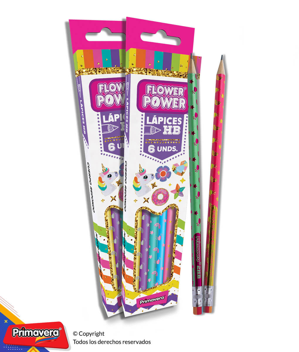 Lapiz X 6 Und Primavera Flower Power img #1