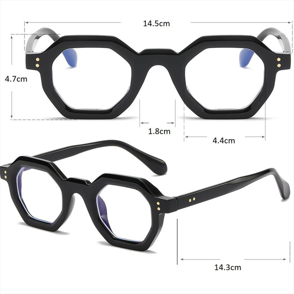 Montura De Gafas Redondas Para Lentes Estilo Octagonal