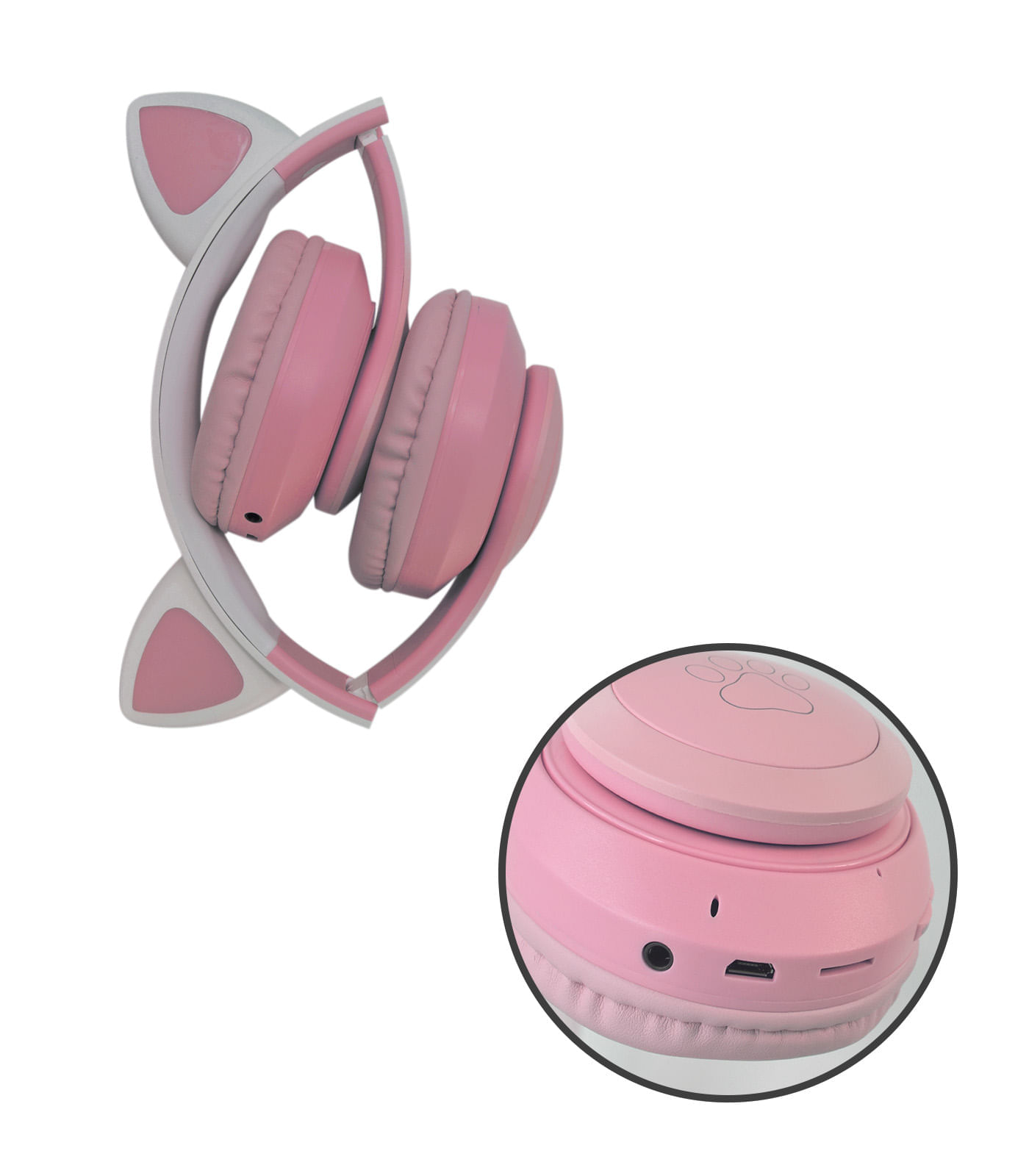 Diadema Inalambrica Diseño Gato Rosado img #3