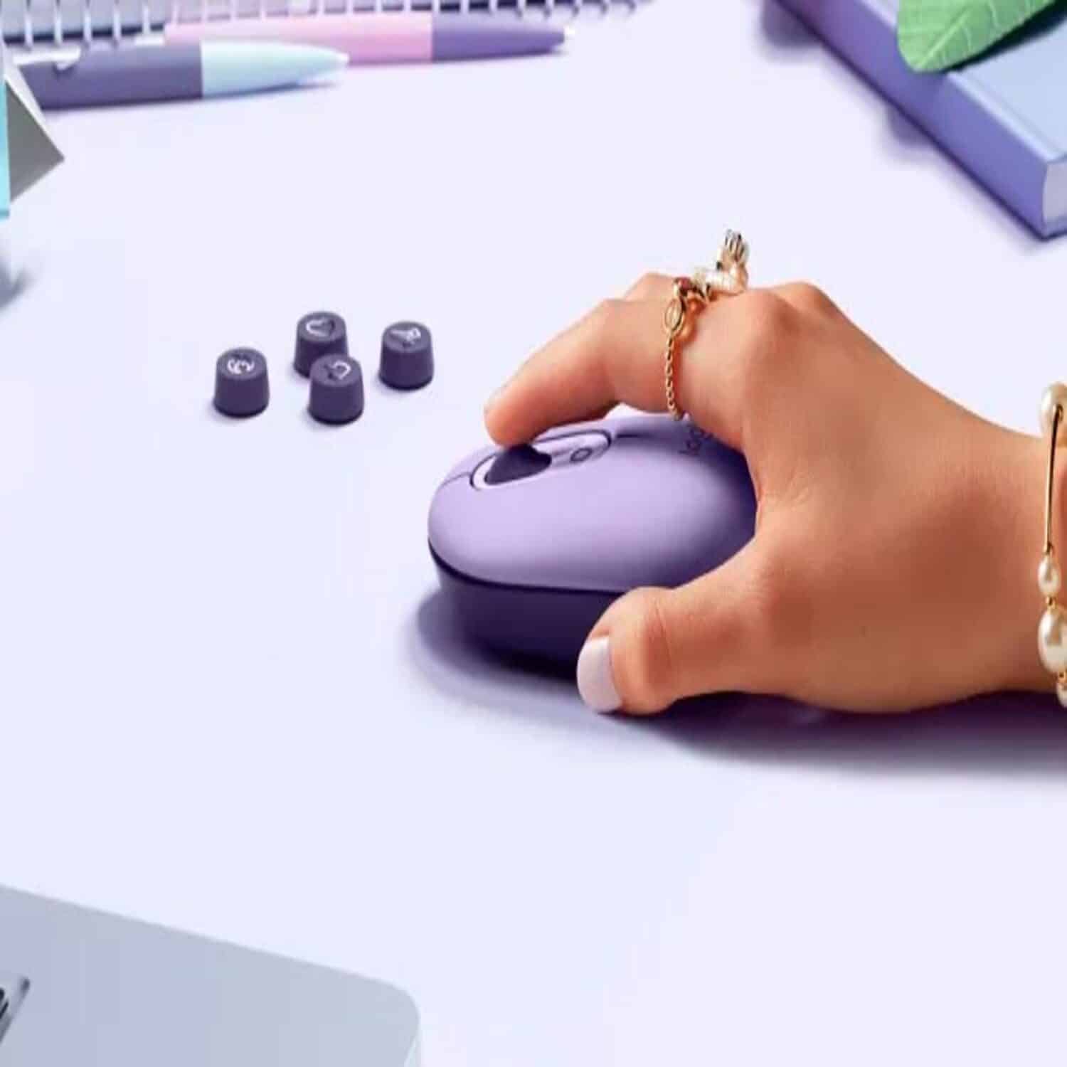 Mouse bluetooth-USB  POPMouse color Cosmos Lavanda img #3