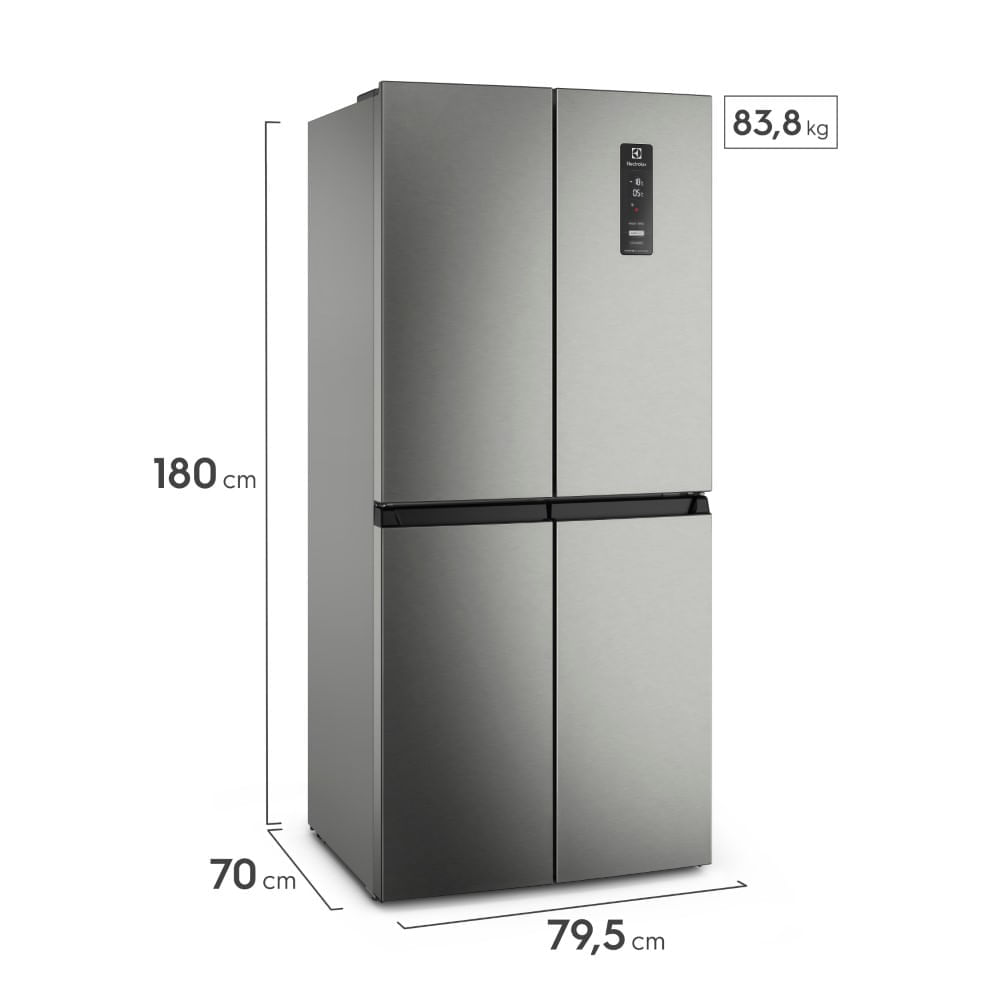 Nevecón No Frost Bottom Multi Door Inverter 421 Litros Silver img #2