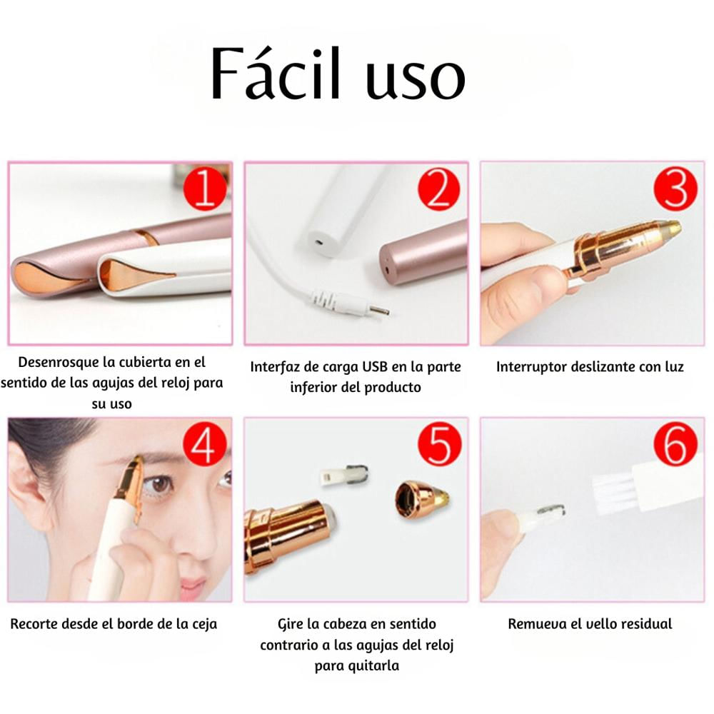 Depilador De Cejas Y Vello Facial Recargable Exito