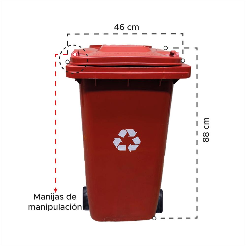 Contenedor 120 Litros Rojo Triple Clean img #3