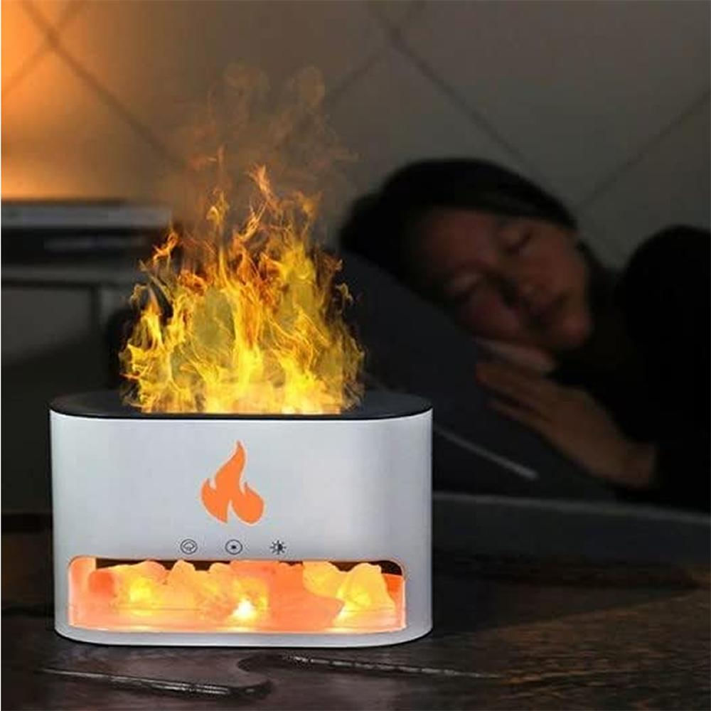 Humidificador Difusor De Aromas Estilo Chimenea Blan | Éxito