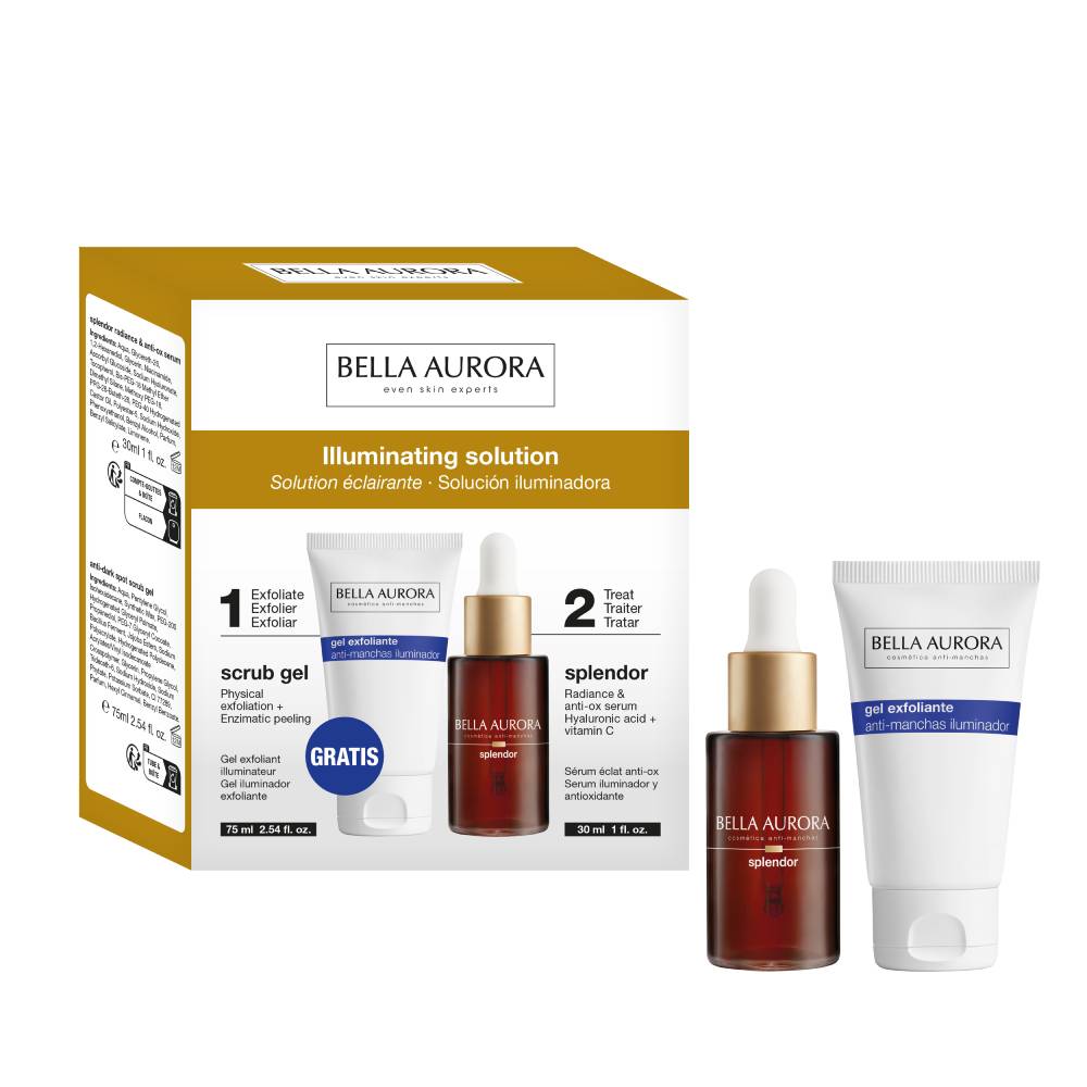 Kit de iluminación Splendor Serum + Gel exfoliante -Bella Aurora img #2
