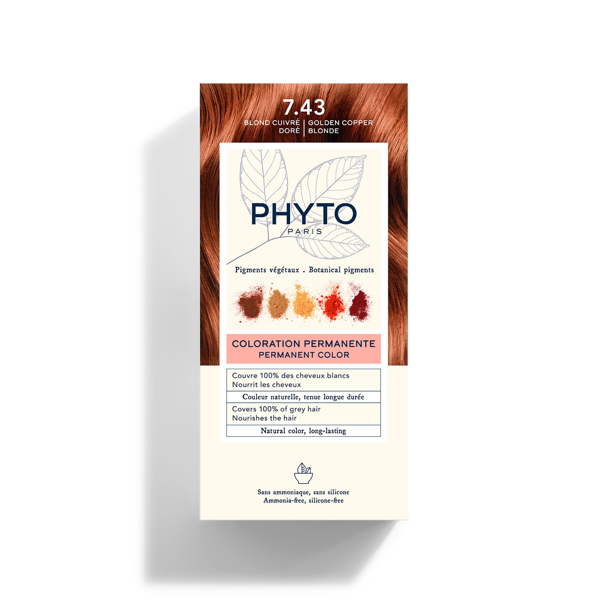 Coloration Color 7.4 Rubio Dorado Cobrizo - Phyto img #1
