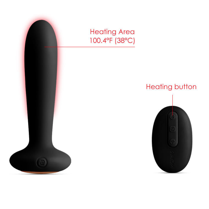 Plug anal vibrador térmico primo svakom (negro) img #2