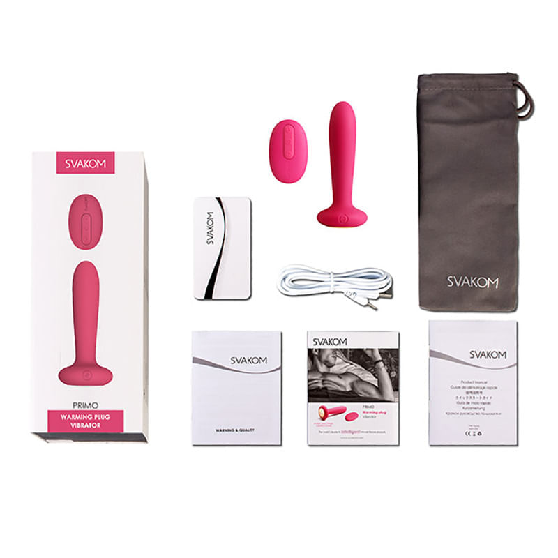 Plug anal vibrador térmico primo svakom (fucsia) img #7