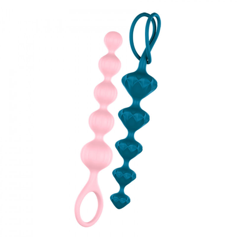 Satisfyer love beads - set de plugs anales azul img #1