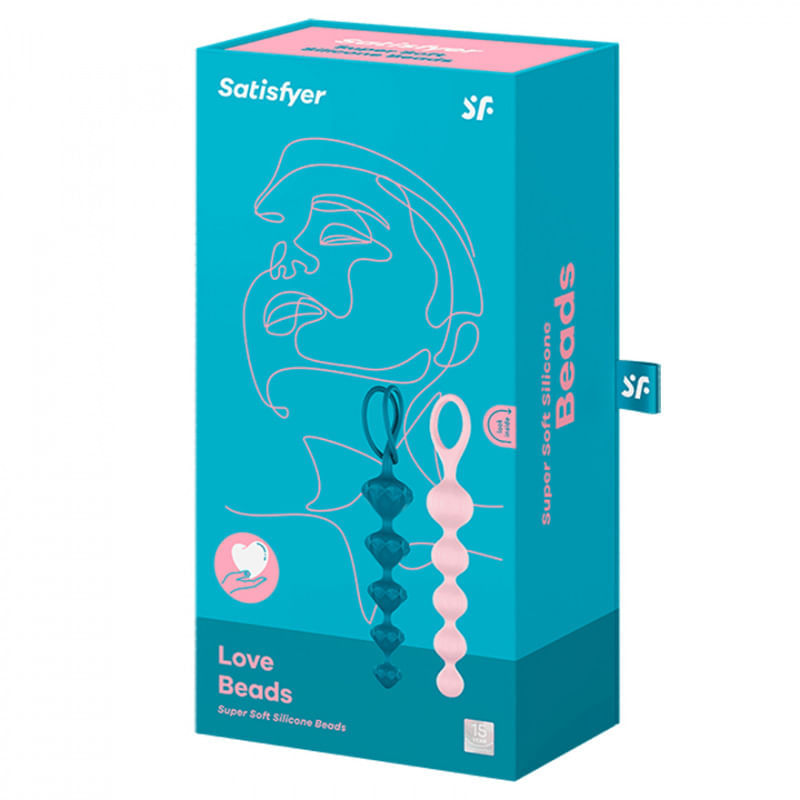 Satisfyer love beads - set de plugs anales azul img #2
