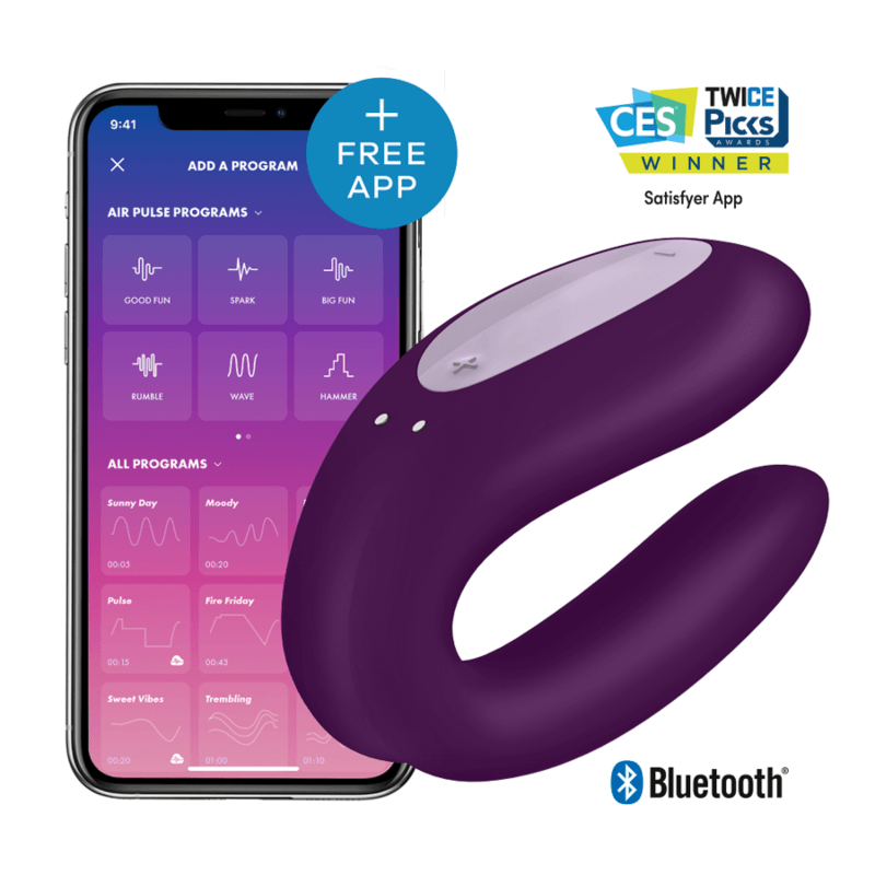 Vibrador double satisfyer joy morado img #1