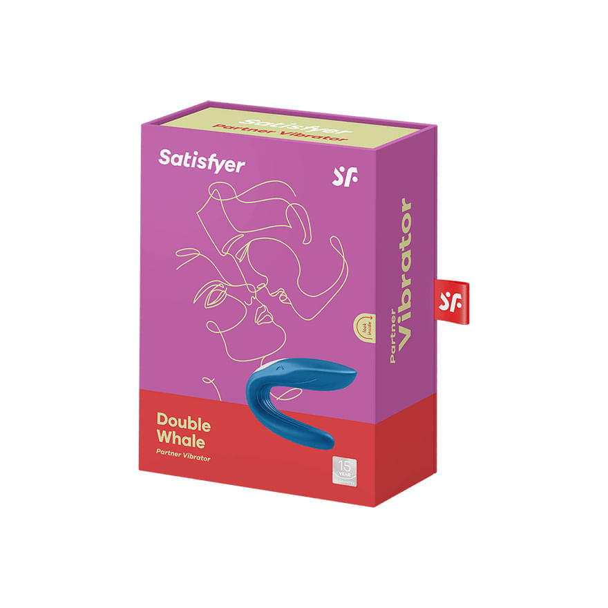 Vibrador double satisfyer whale azul img #2