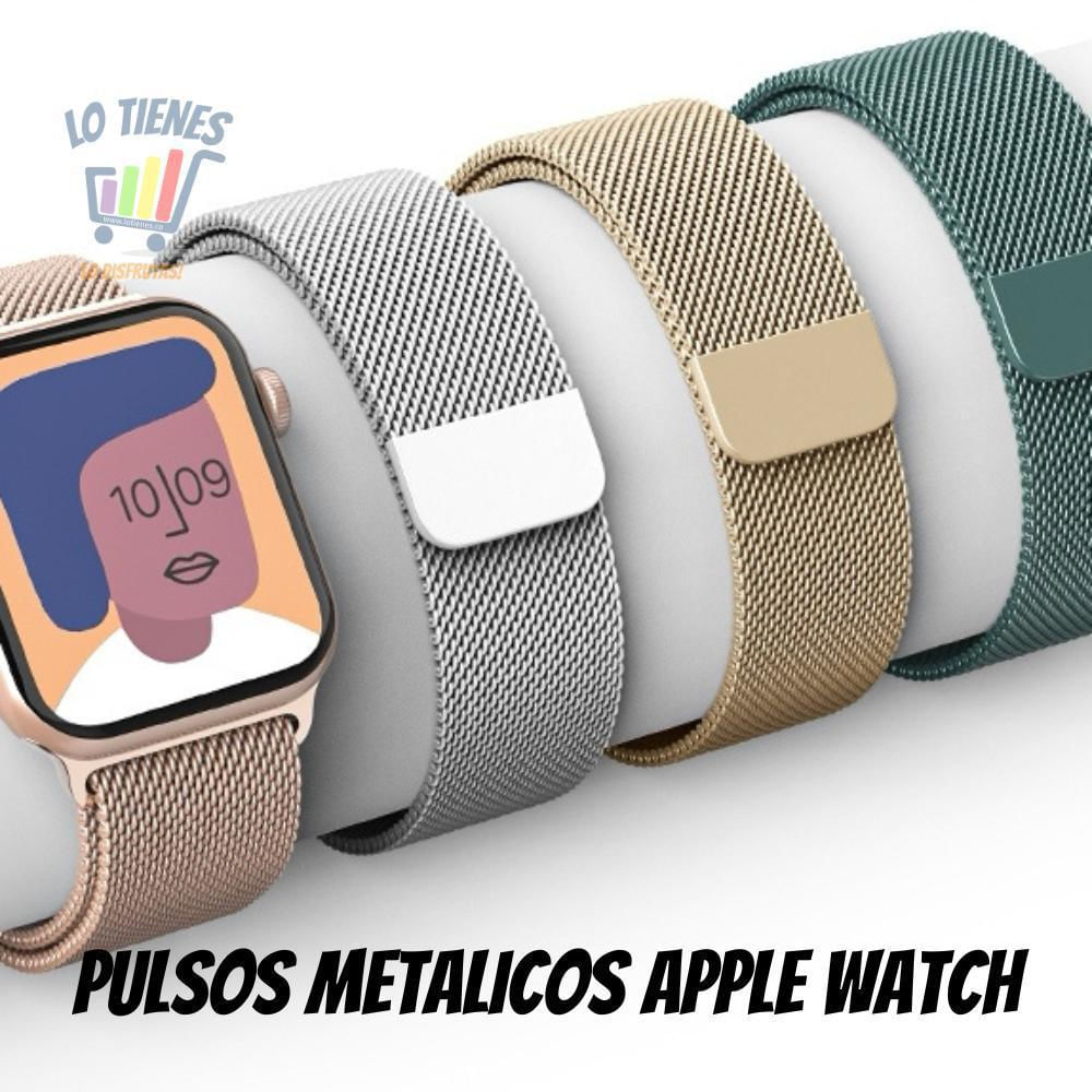 Pulso Metalico Compatible Apple Watch 42 44 Mm Rosad Exito