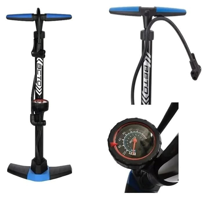 Infladores de Piso Ciclismo Beto Acero CF2SG C/Manometro img #1