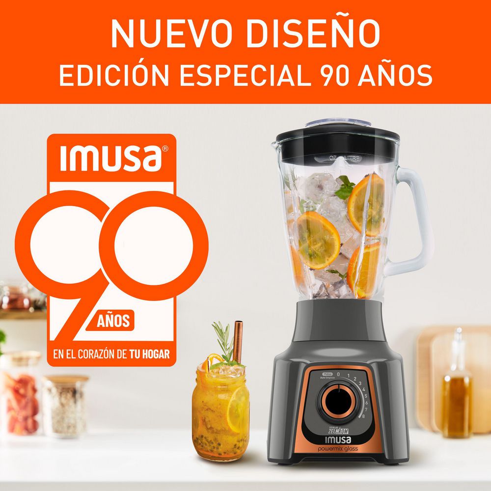 licuadora IMUSA 8 Velocidades 550 W Gris LM289BI1