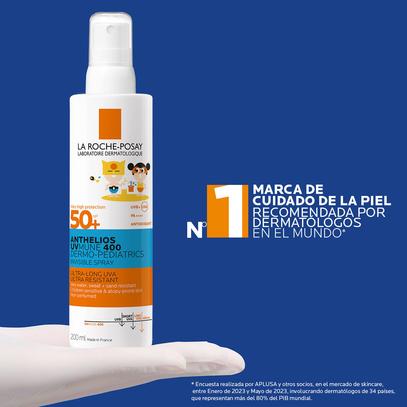 Anthelios UvMune 400 Dermopediátrico Spray Invisible - La Roche Posay img #3