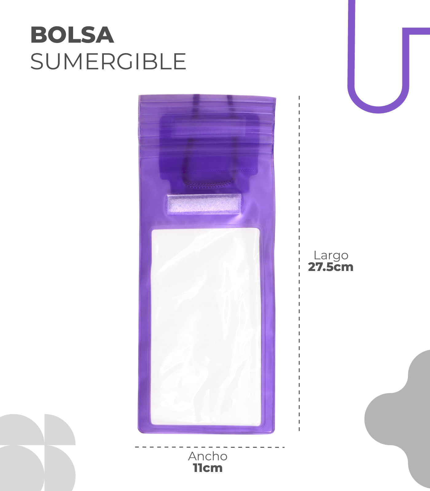 Bolsa de Agua Sumergible Morado img #3