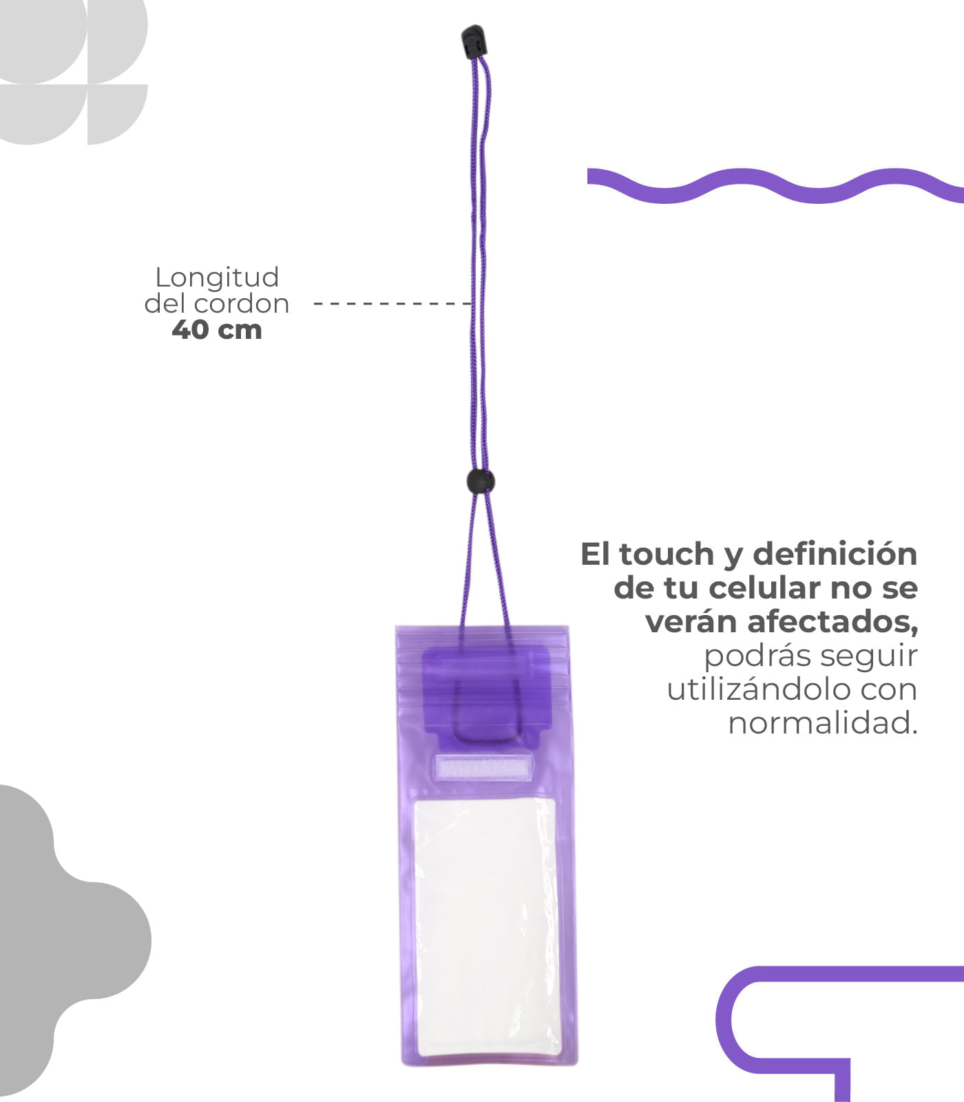 Bolsa de Agua Sumergible Morado img #4