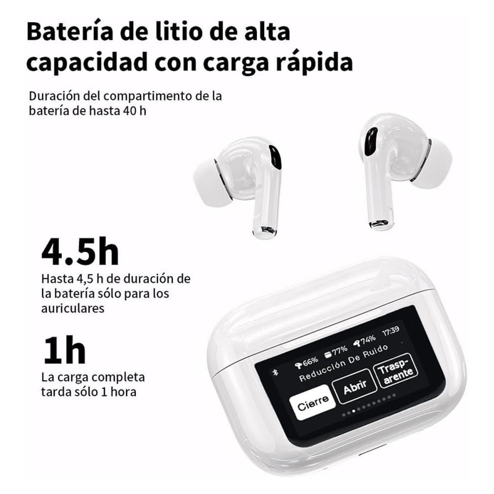 Audifonos Bluetooth Inalambricos Pro Pantalla Táctil | Éxito