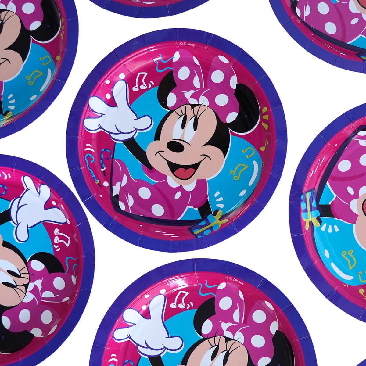 Plato para Fiesta Minnie Mouse Happy x 10 img #3