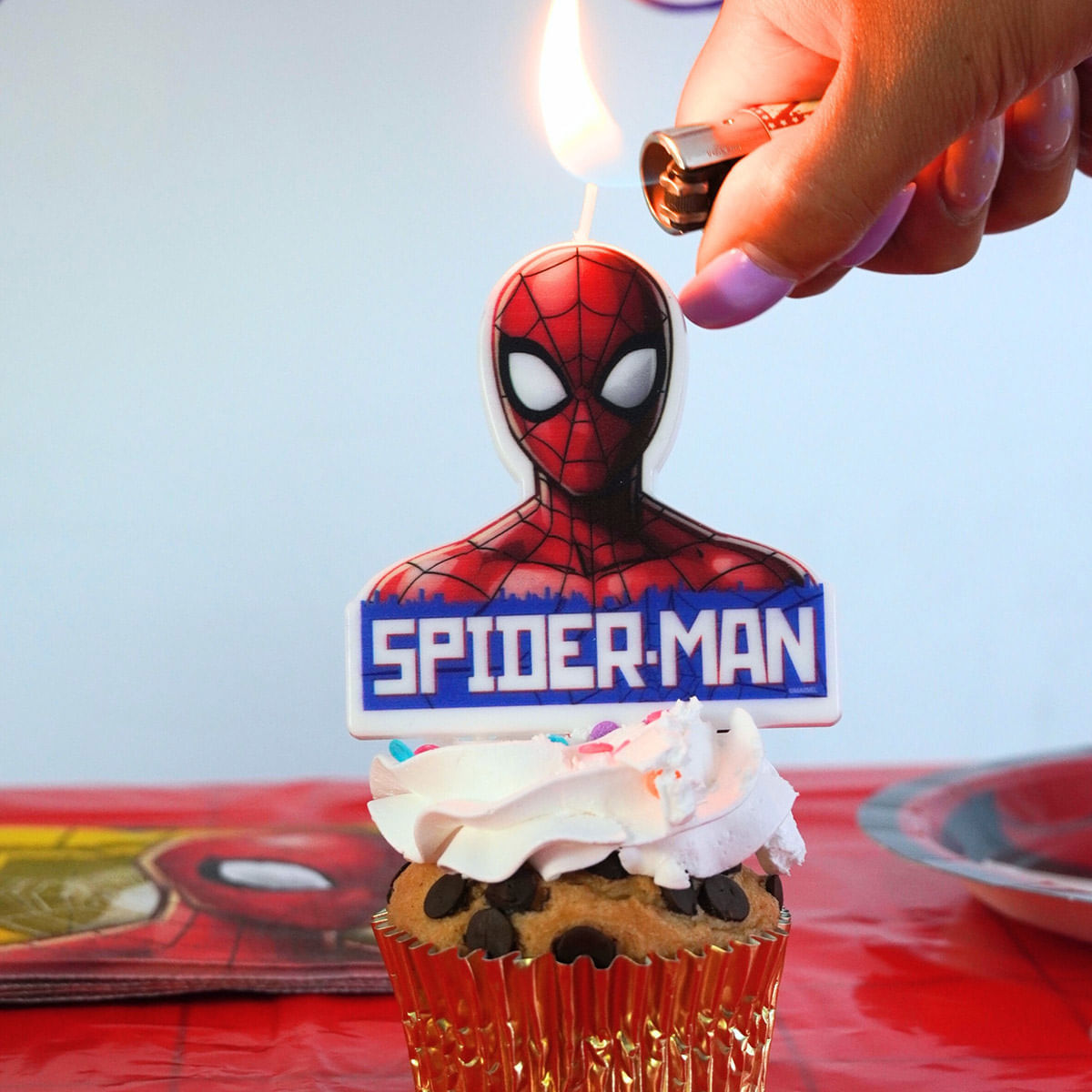Vela de Cumpleaños Spiderman in Front img #2