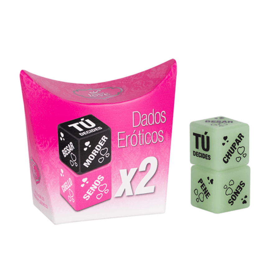 Dados eroticos kiss me luminosos x 2 img #1