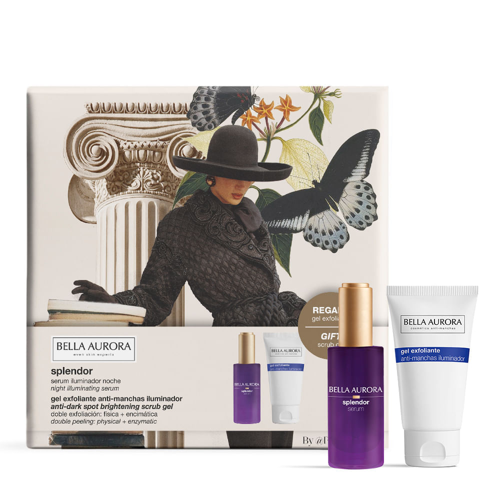 Kit Splendor Serum Iluminador Nocturno + Gel Exfoliante - Bella Aurora img #1