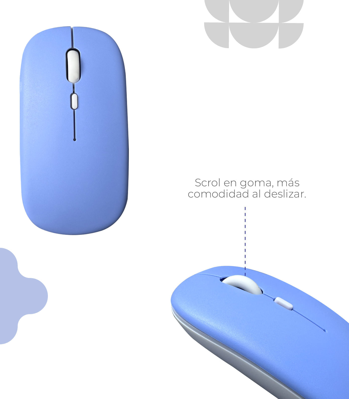 Kit Mouse y Teclado Inalambrico Diseño Color Verde Violeta img #4