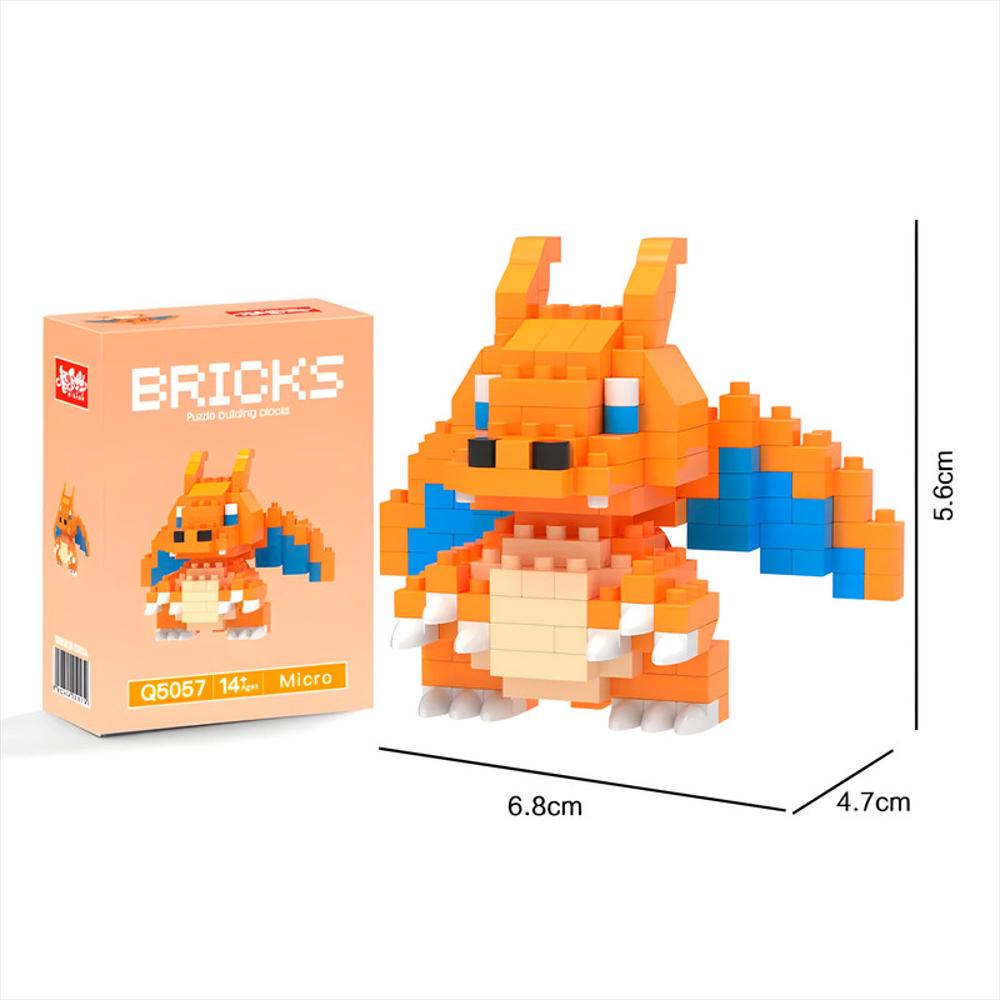 Charizard Pokemon Juguete Armatodo Armable Construcc Exito