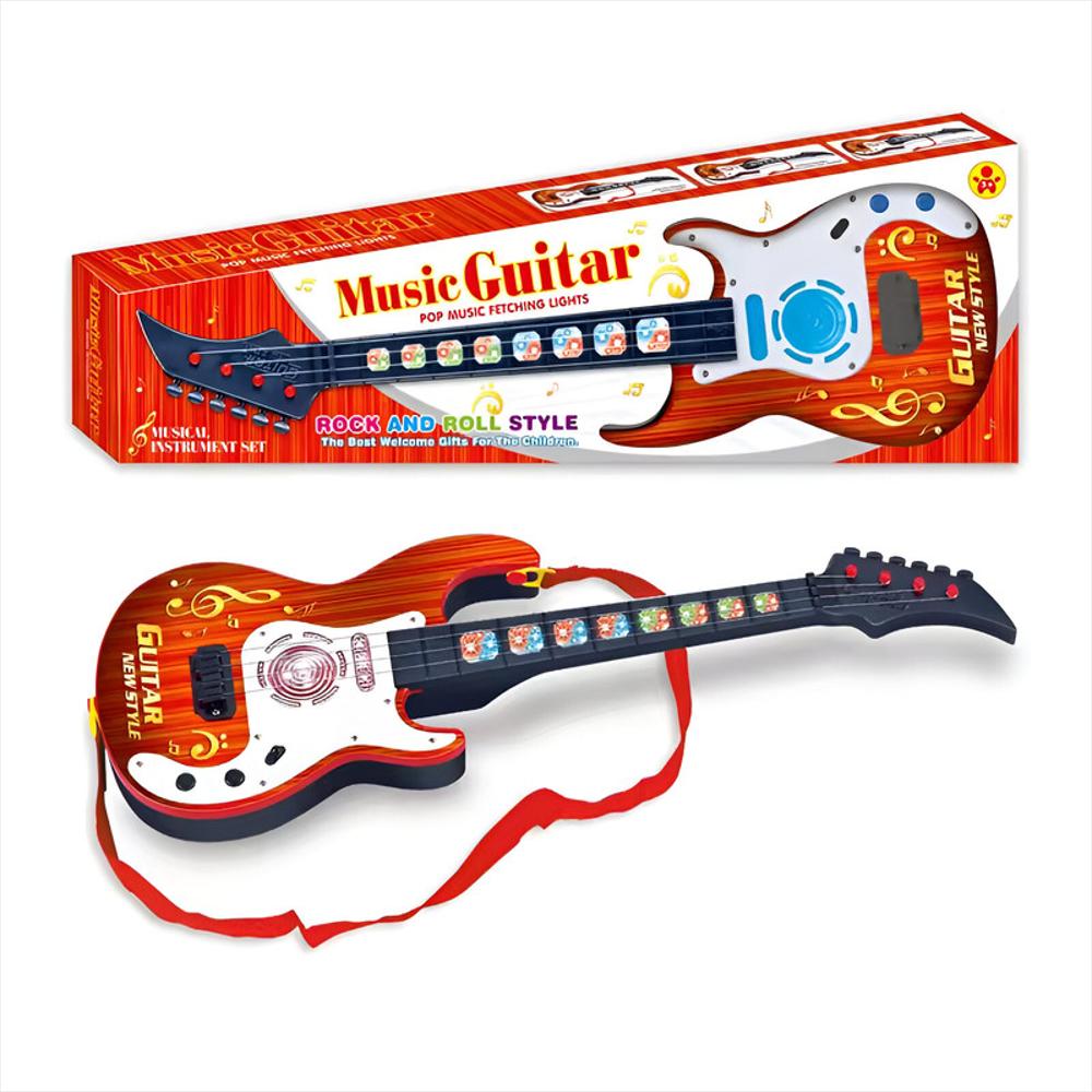 Guitarra Rock Unisex Juguete Luces Interactivo Bat Exito