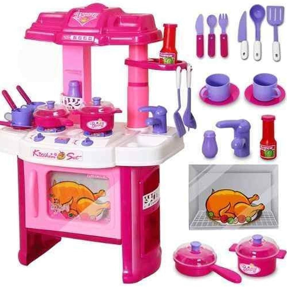 Cocina Infantil Utensilios Luz Sonido Ninas Bebes Exito