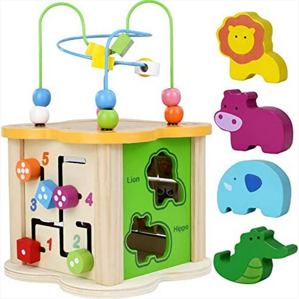 Cubo Para Bebes Madera Didactico Multifuncional Mont Exito