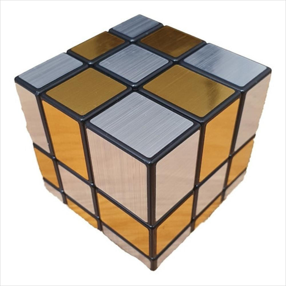 Cubo Rubik Mirror 3X3 Mod Rcs Bicolor Dorado Platead Exito