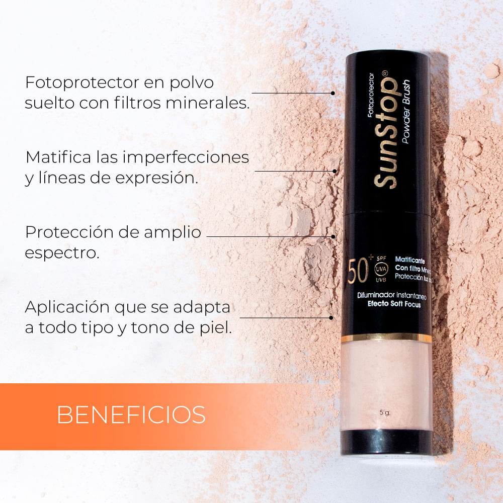 Sunstop Powder Brush SPF50 - Pharmaderm img #2