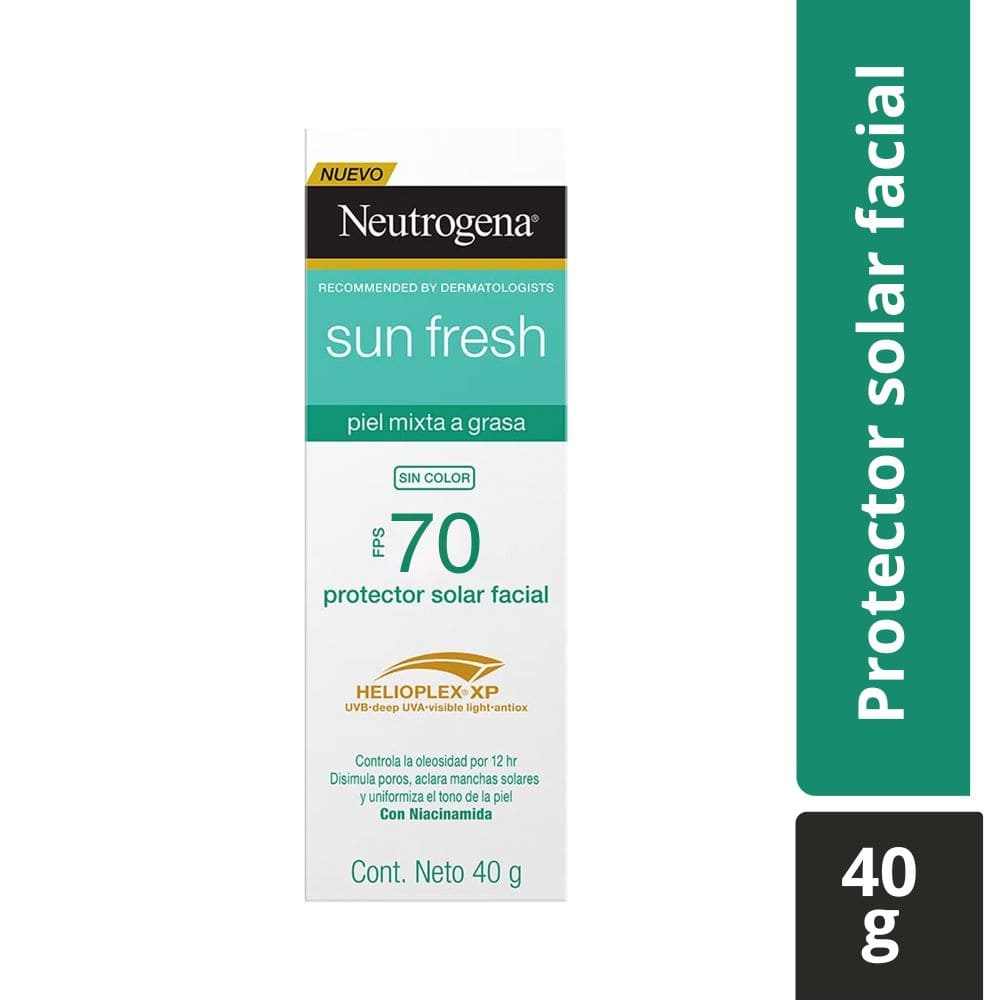 Protector Solar Facial Sun Fresh Derm Care Tono Medio FPS 70 - Neutrogena img #2