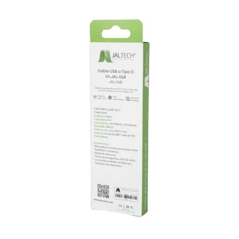 Cable Usb A Tipo C 1m Jal 06 Jaltech blanco img #4