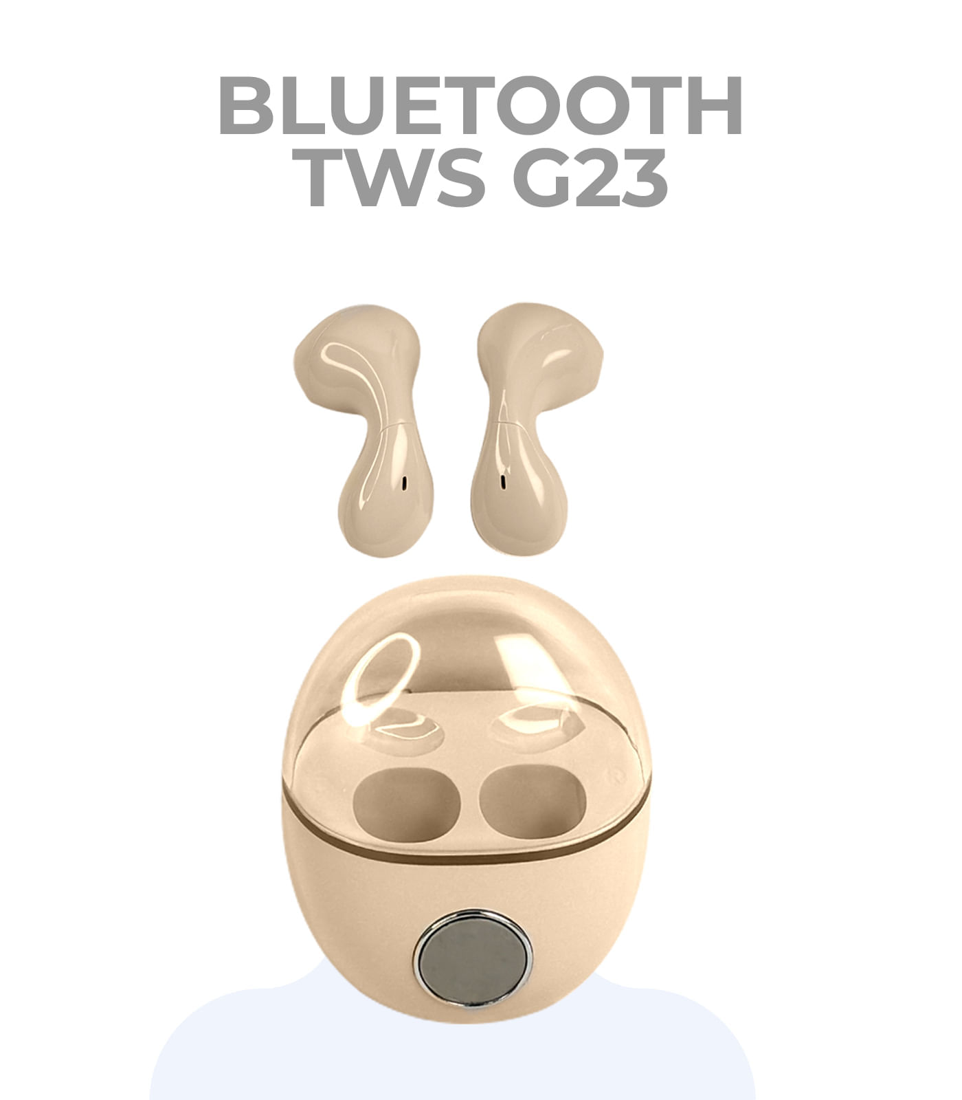 Audifonos Inalambricos TWS G23 Beige img #1